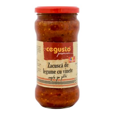 Zacuscă de legume cu vinete coapte pe plită 350g