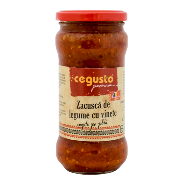 Zacuscă de legume cu vinete coapte pe plită 350g